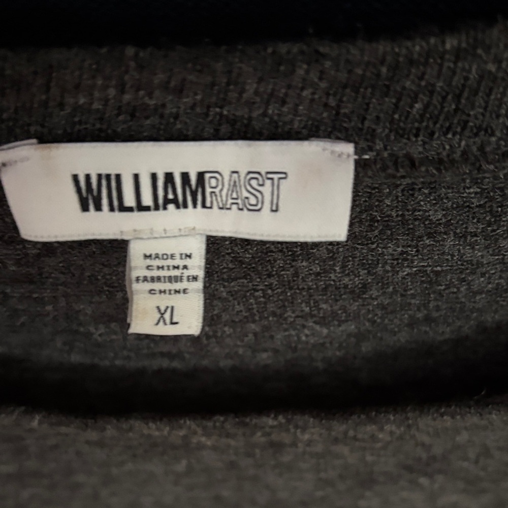 William Rast Dark Gray Ruffle Sleeve Top - Picture 3 of 6